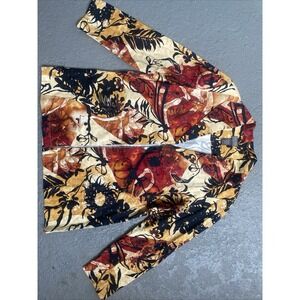 Chico's Additions Leaf Pattern Jacket Plus Size 2 (12-14)